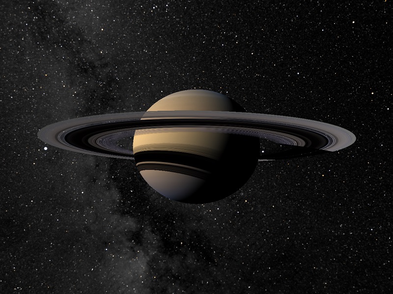 土星の輪の影